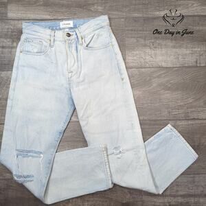 Frame Le Original Button Fly Distressed Jeans Size 24 (0)